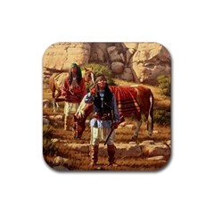 Apache Braves Rubber Coaster (square)  by allthingseveryone