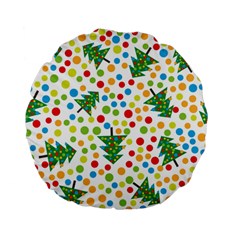 Pattern Circle Multi Color Standard 15  Premium Flano Round Cushions by Celenk