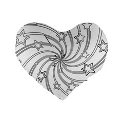 Star Christmas Pattern Texture Standard 16  Premium Flano Heart Shape Cushions by Celenk