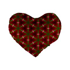 Textured Background Christmas Pattern Standard 16  Premium Flano Heart Shape Cushions by Celenk