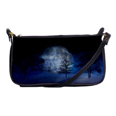 Winter Wintry Moon Christmas Snow Shoulder Clutch Bags by Celenk