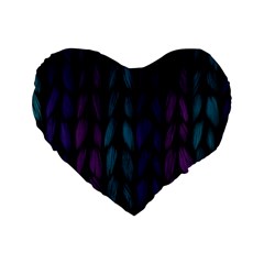 Background Weave Plait Blue Purple Standard 16  Premium Flano Heart Shape Cushions by Celenk