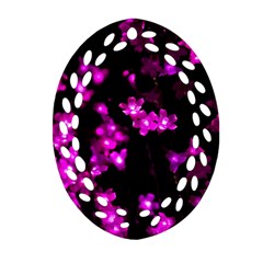 Abstract Background Purple Bright Ornament (oval Filigree) by Celenk