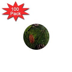 Branch Christmas Cone Evergreen 1  Mini Magnets (100 Pack)  by Celenk
