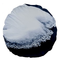 Ice, Snow And Moving Water Large 18  Premium Flano Round Cushions by Ucco
