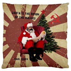 Karl Marx Santa  Large Cushion Case (two Sides) by Valentinaart