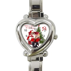 Karl Marx Santa  Heart Italian Charm Watch by Valentinaart