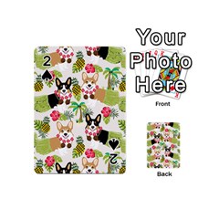 Hula Corgis Fabric Playing Cards 54 (mini)  by Celenk