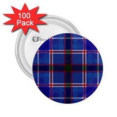 Blue Heather Plaid 2 25  Buttons (100 Pack)  by allthingseveryone