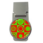 Redg Reen Christmas Background Money Clips (Round) 