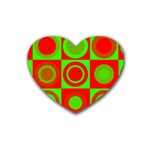 Redg Reen Christmas Background Heart Coaster (4 pack) 