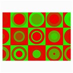 Redg Reen Christmas Background Large Glasses Cloth