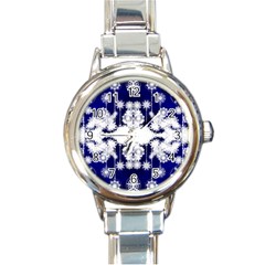 The Effect Of Light  Very Vivid Colours  Fragment Frame Pattern Round Italian Charm Watch by Celenk
