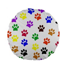 Pawprints Paw Prints Paw Animal Standard 15  Premium Flano Round Cushions by Celenk