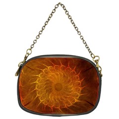 Orange Warm Hues Fractal Chaos Chain Purses (two Sides)  by Celenk