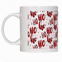 Ho Ho Ho Santaclaus Christmas Cheer White Mugs by patternstudio