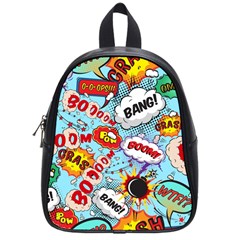 Comic Pattern School Bag (small) by Bigfootshirtshop