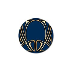 Art Nouveau,vintage,floral,belle Époque,elegant,blue,gold,art Deco,modern,trendy Golf Ball Marker (10 Pack) by NouveauDesign
