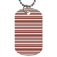 Christmas Stripes Pattern Dog Tag (one Side) by patternstudio