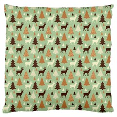 Reindeer Tree Forest Art Large Flano Cushion Case (two Sides) by patternstudio