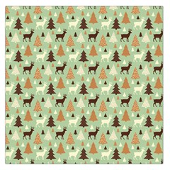 Reindeer Tree Forest Art Large Satin Scarf (square)