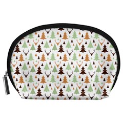 Reindeer Christmas Tree Jungle Art Accessory Pouches (large)  by patternstudio