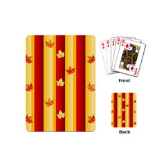 Autumn Fall Leaves Vertical Playing Cards (mini)  by Celenk