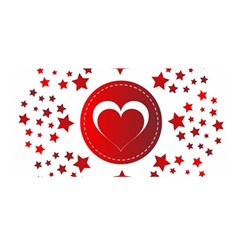 Monogram Heart Pattern Love Red Satin Wrap by Celenk
