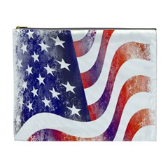 Usa Flag America American Cosmetic Bag (xl) by Celenk