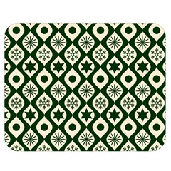 Green Ornate Christmas Pattern Double Sided Flano Blanket (medium)  by patternstudio