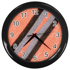 Fabric Textile Texture Surface Wall Clocks (black) by Celenk