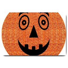 Fabric Halloween Pumpkin Funny Large Doormat  by Celenk