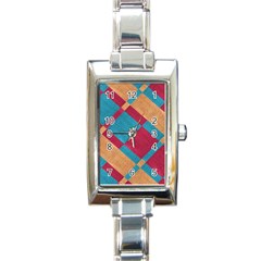 Fabric Textile Cloth Material Rectangle Italian Charm Watch by Celenk