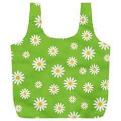 Daisy Flowers Floral Wallpaper Full Print Recycle Bags (l)  by Celenk