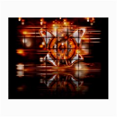 Butterfly Brown Puzzle Background Small Glasses Cloth (2-side) by Celenk