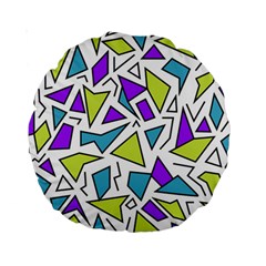 Retro Shapes 02 Standard 15  Premium Round Cushions by jumpercat
