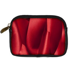 Red Fabric Textile Macro Detail Digital Camera Cases by Celenk