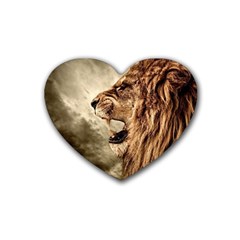 Roaring Lion Heart Coaster (4 Pack)  by Celenk