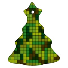 Tetris Camouflage Forest Christmas Tree Ornament (two Sides) by jumpercat