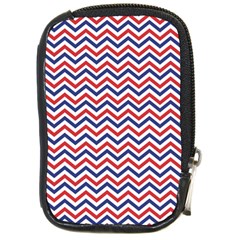 Navy Chevron Compact Camera Cases by jumpercat