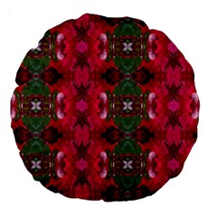 Christmas Colors Wrapping Paper Design Large 18  Premium Round Cushions