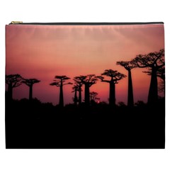 Baobabs Trees Silhouette Landscape Cosmetic Bag (xxxl)  by BangZart