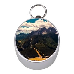 Italy Valley Canyon Mountains Sky Mini Silver Compasses by BangZart