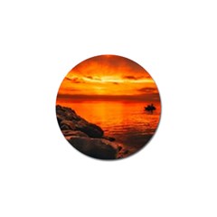 Alabama Sunset Dusk Boat Fishing Golf Ball Marker (10 Pack) by BangZart