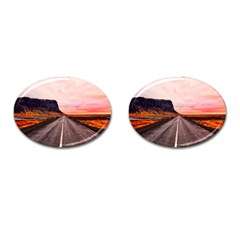 Iceland Sky Clouds Sunset Cufflinks (oval) by BangZart