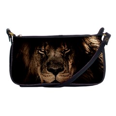 African Lion Mane Close Eyes Shoulder Clutch Bags by BangZart