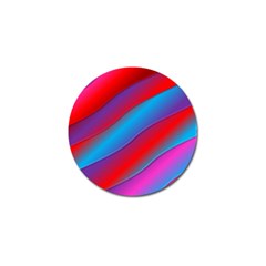 Diagonal Gradient Vivid Color 3d Golf Ball Marker (4 Pack) by BangZart