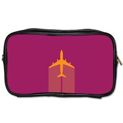 Airplane Jet Yellow Flying Wings Toiletries Bags by BangZart