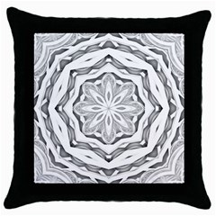 Mandala Pattern Floral Throw Pillow Case (black) by BangZart
