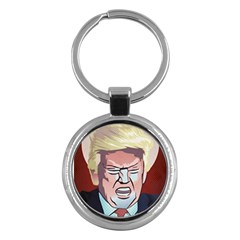 Donald Trump Pop Art President Usa Key Chains (round)  by BangZart